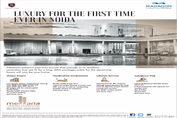 Luxury apartments getting ready for possession at Mahagun Mezzaria in Noida